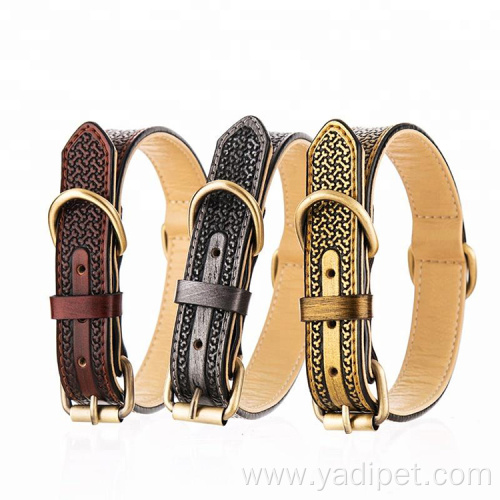 Basic Classic Luxury Padded Leather Pet Collars